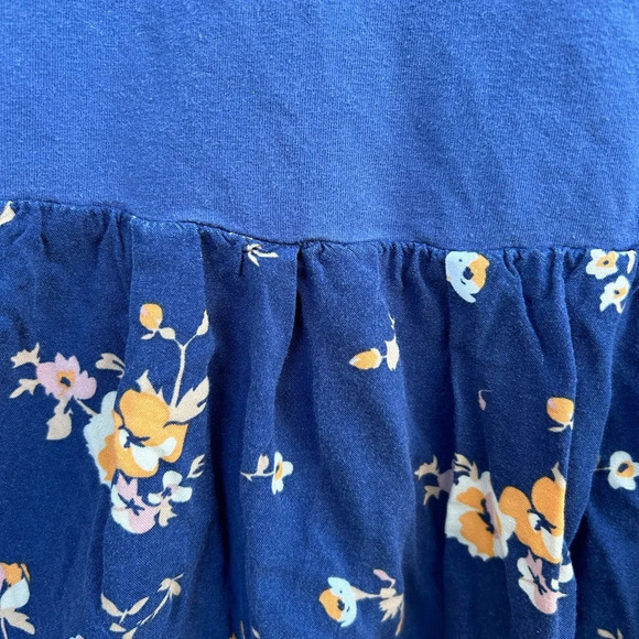 Mini Rodini Navy  Floral Dress, size 8/9 - Picture 4 of 6